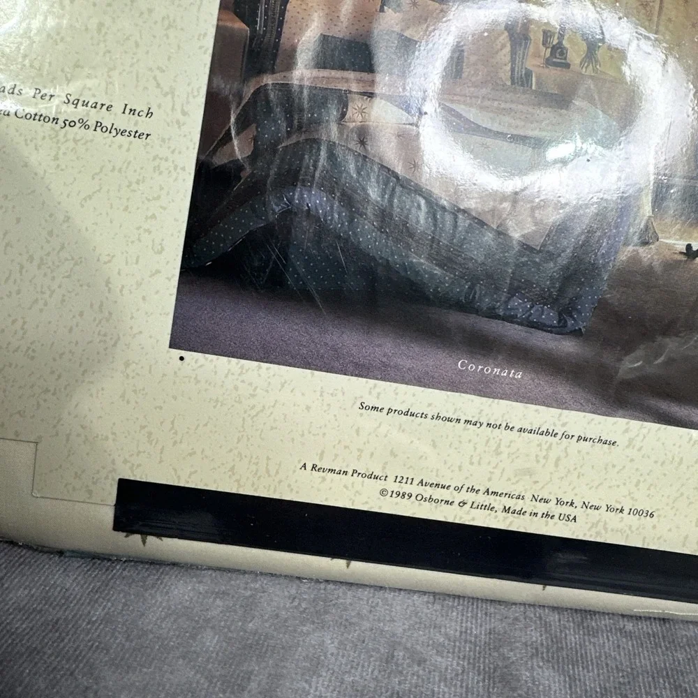 Osborne & Little Coronata Full Sheet Set Flat‎ fitted Stats Gold Blue